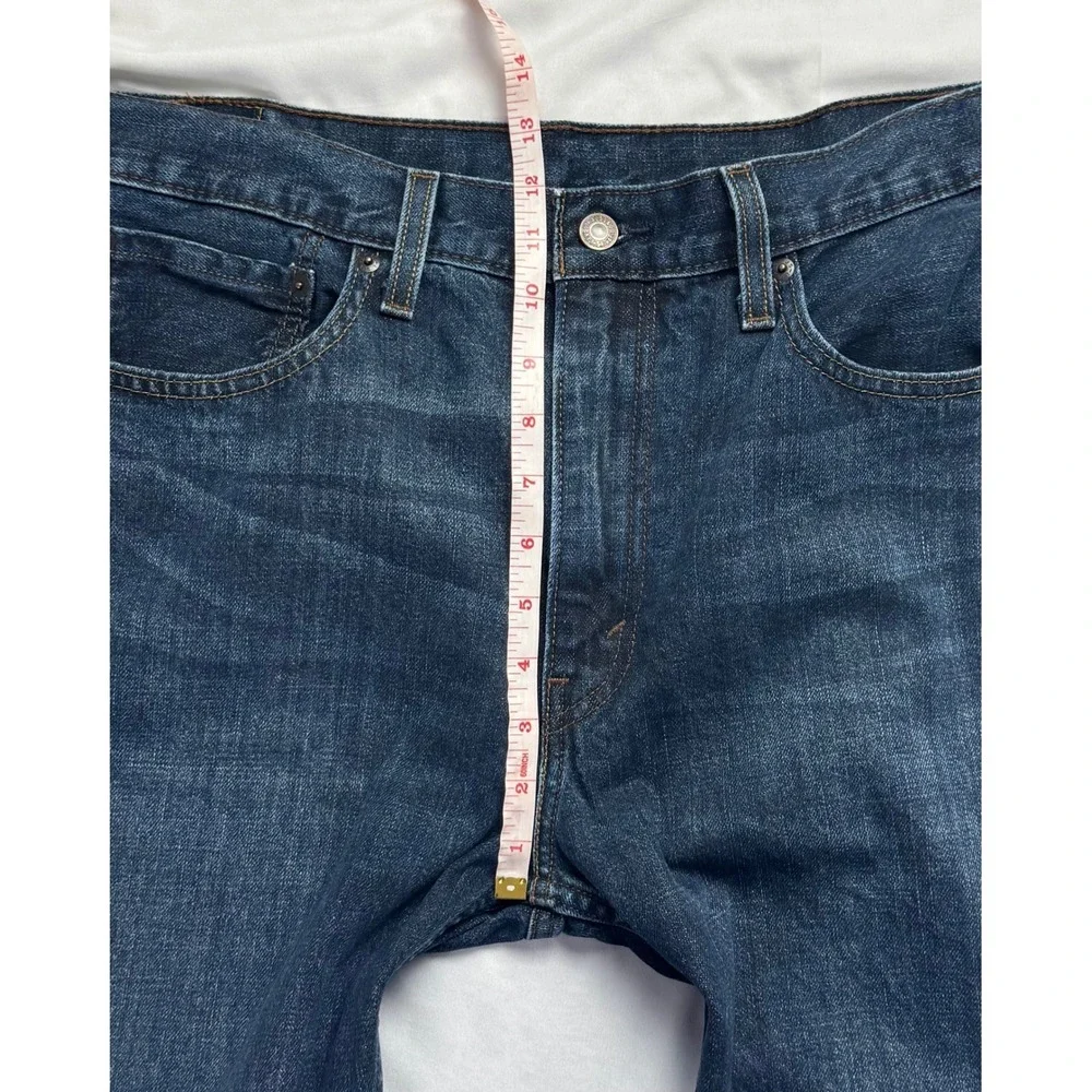 Levis 527 Slim Bootcut Jeans Mens 36x32 Dark Wash Indigo Blue Denim  western